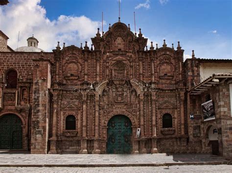 The Image Shows The Church Of The Society Of Jesus In Cusco Peru