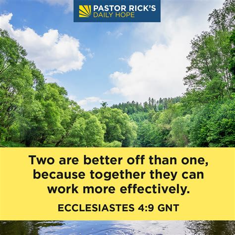 We Serve Better Together Pastor Ricks Daily Hope