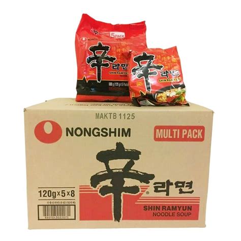 Nong Shim Shin Noodle Ramen Ramyun Pack Of 40 Halal 8801043022071 Ebay