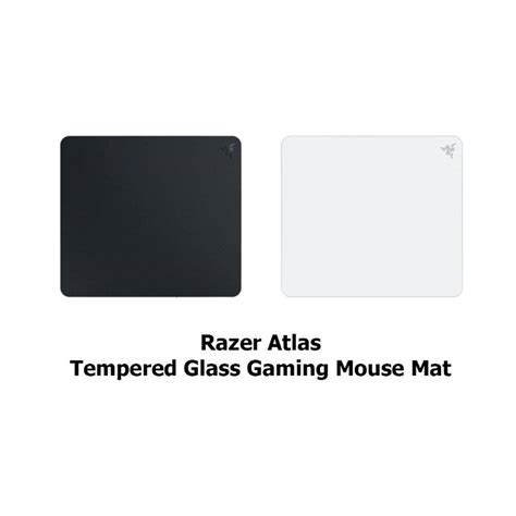 Razer Atlas Premium Tempered Glass Gaming Mouse Mat Black White Rz