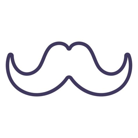 Diseño Png Y Svg De Icono De Bigote Con Curvas Para Camisetas