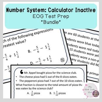 Number System Calc Inactive EOG Review Questions Grade 7 Math