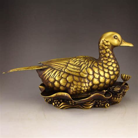 Sold Price: Vintage Chinese Gilt Gold Bronze Statue - Duck - February 6, 0118 1:00 PM EST