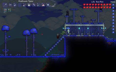 Terraria Mushroom Spear Hi Red Ive Been Working On A Mushroom Biome