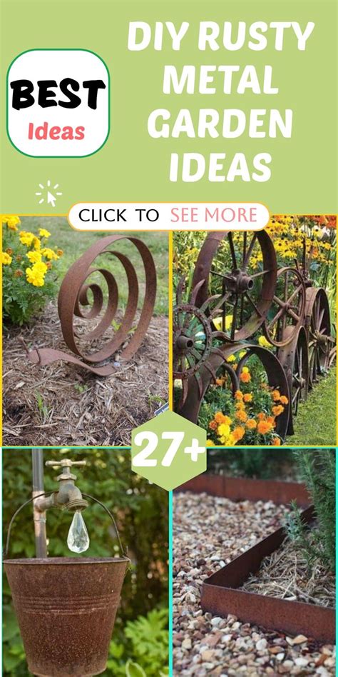 diy rusty metal garden ideas rusty metal garden art metal garden