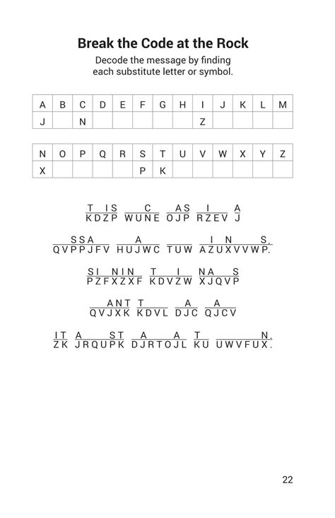 Decode The Message Puzzle Worksheet Free Printable Puzzle Games