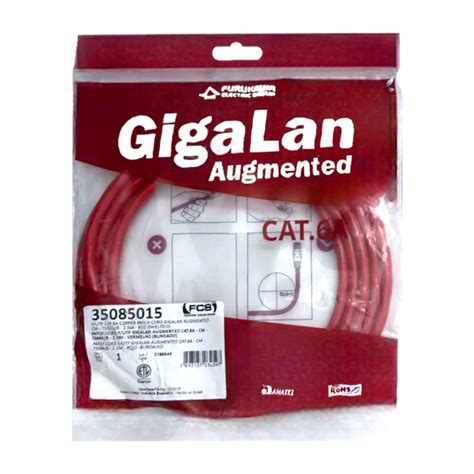 Patch Cord Cat6A 2 5M Furukawa Gigalan Vermelho Blindado