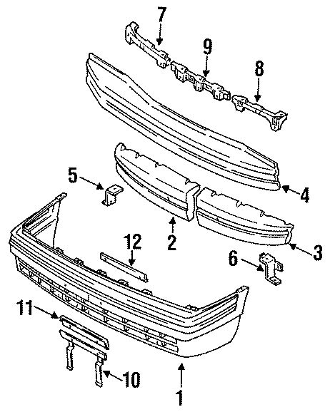 Mazda Protege Reinforcement Side Bracket Right Front BR7050G21