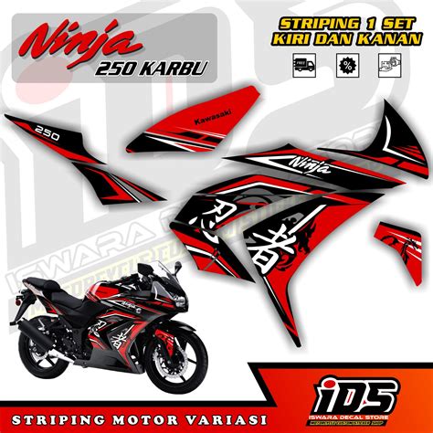 Stiker Ninja Karbu Striping Ninja Stiker Motor Ninja Karbu