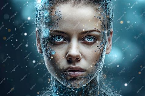 Premium Photo Ai Face Symbolizing The Development Of Female Humanoid