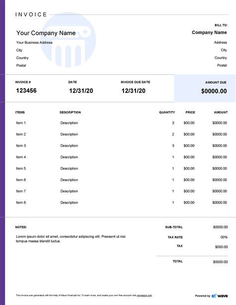 Law Firm Invoice Template Free Download