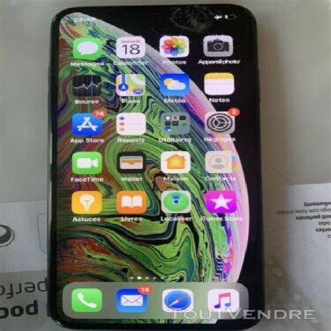 Ecran lcd iphone xs max dorigine apple fissuré à Creil Clasf telephone