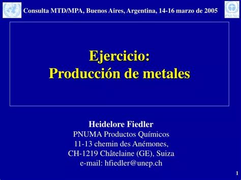 Ppt Ejercicio Producción De Metales Powerpoint Presentation Free Download Id5670952