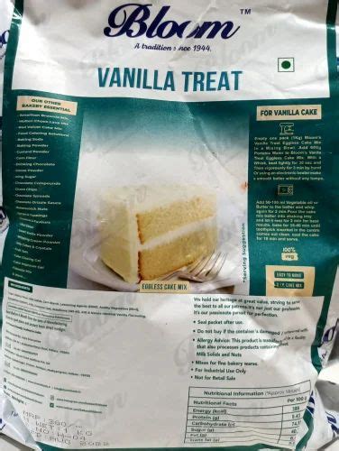 Bloom White Eggless Cake Premix Vanilla For Bakery Powder At ₹ 155kg