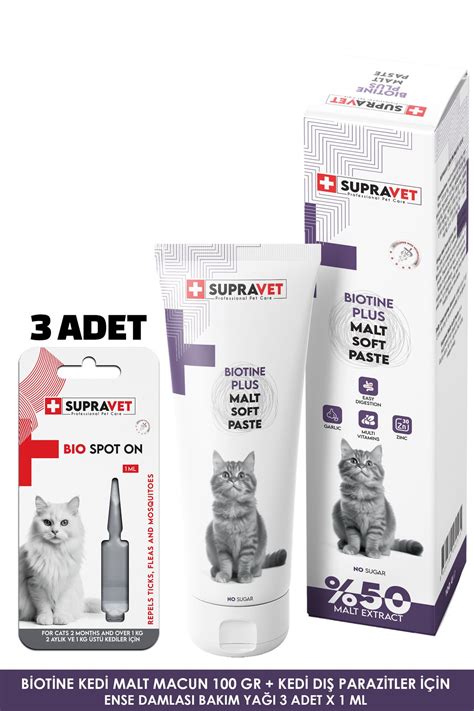 Supravet Biotine Kedi Malt Macun Gr Kedi D Parazit Bak M Ya