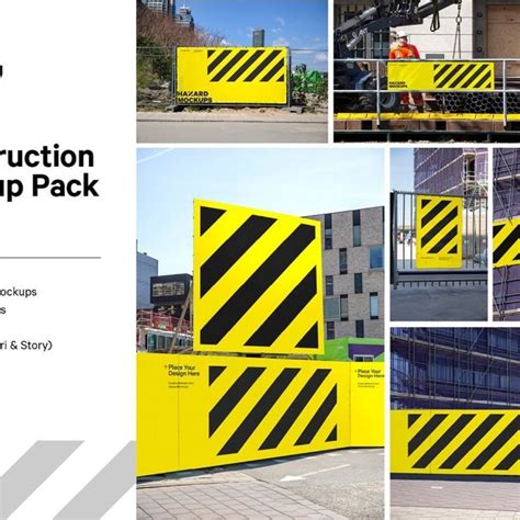 X Construction Mockup Bundle Vol Design Art Graphic Design