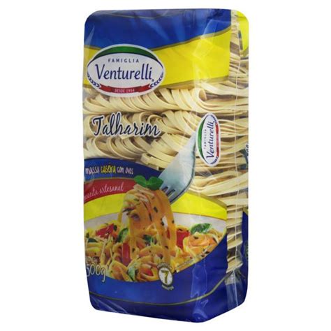 Macarrão Ovos Caseiro Talharim Famiglia Venturelli Pacote 500g