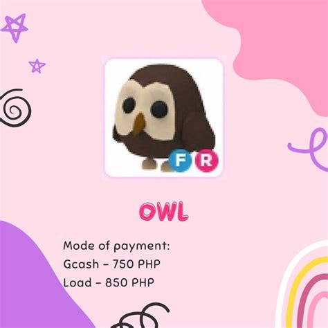 ADOPT ME FR OWL (FLY RIDE), Video Gaming, Video Games, Others on Carousell