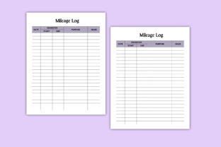 Editable Mileage Logbook Canva KDP Graphic By Rahimaartwork077