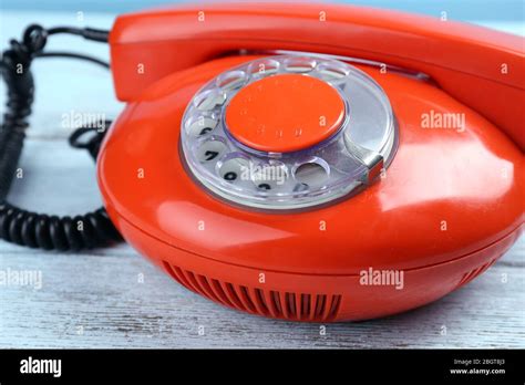 Retro Red Telephone Close Up Stock Photo Alamy