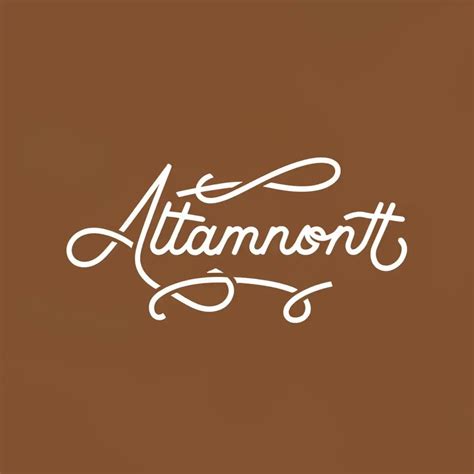 Logo Design For Altamont Engraving Elegant Text With Abstract Shapes