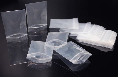 Red Blue Edge Thick Transparent Zip Lock Plastic Bags Small Plastic