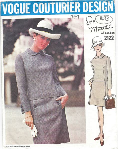 Vintage Vogue Sewing Pattern B Dress By Jo Mattli Of