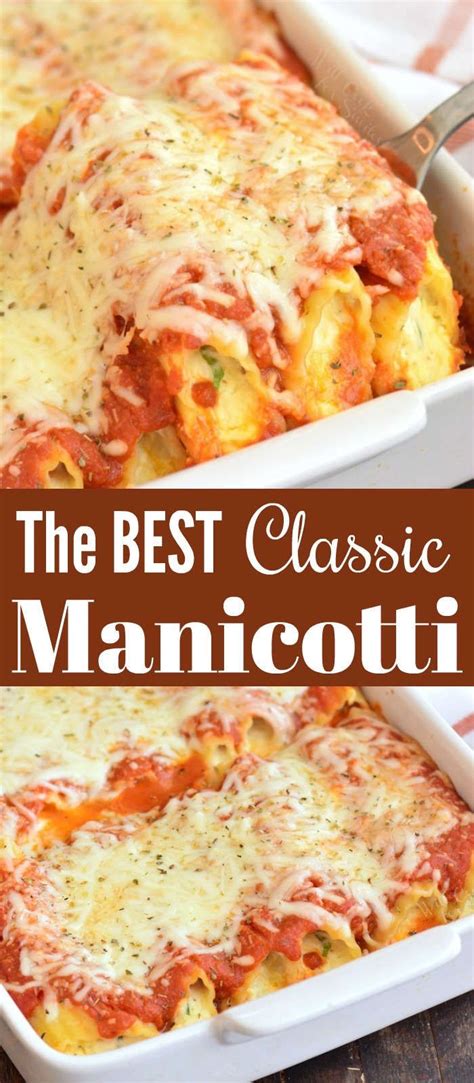 Cheese Manicotti Manicotti Pasta Easy Manicotti Recipe Best Manicotti Recipe Ever Manicotti