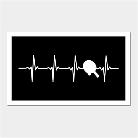 Table Tennis Heartbeat Gift For Table Tennis Players By Oceanradar In