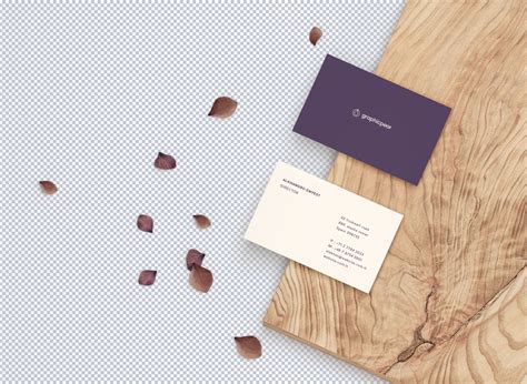 名片设计前视图 后视图样机模板 Front Back Business Card Mockup 设计小咖