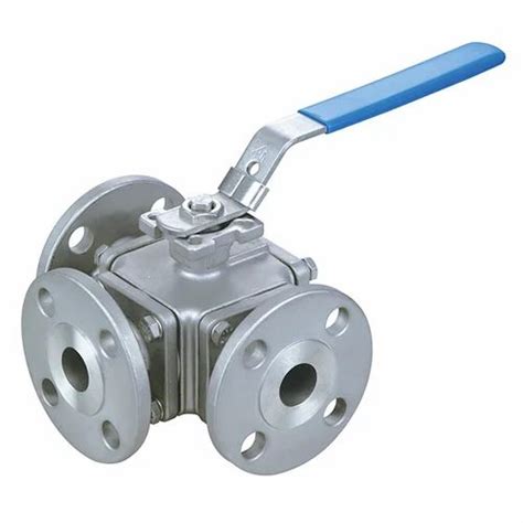 Stainless Steel Brass Flanged End 3 Way Ball Valves For Industrial At