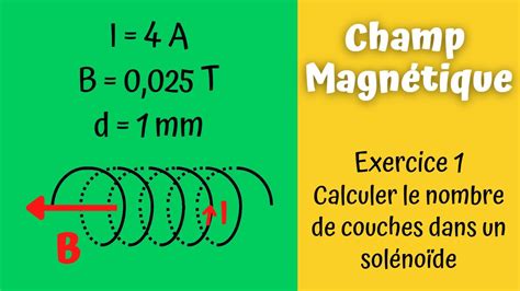 Exercice 1 Champ magnétique calculer le nombre de couches d un