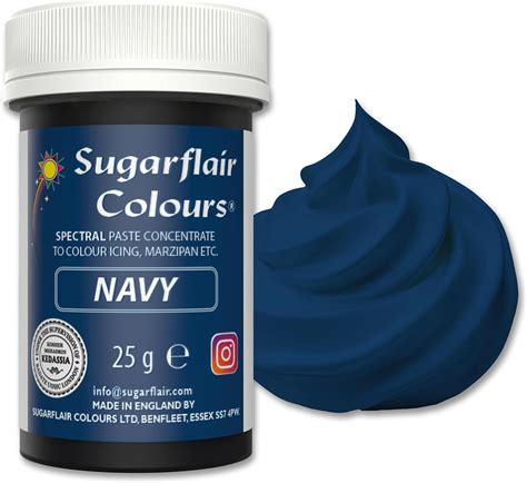 Sugarflair Spectral Navy Blue Food Colouring Paste Highly Concentrated