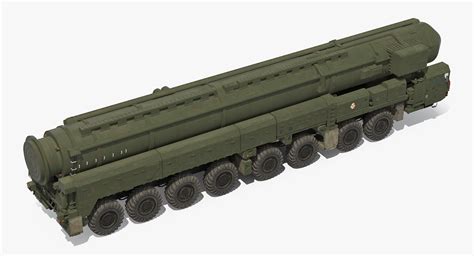 RT 2PM Topol Mobile Intercontinental Ballistic Missile 3D Model 149