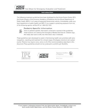 Fillable Online Idph State Il Fact Sheet For Emergency Evaluation And