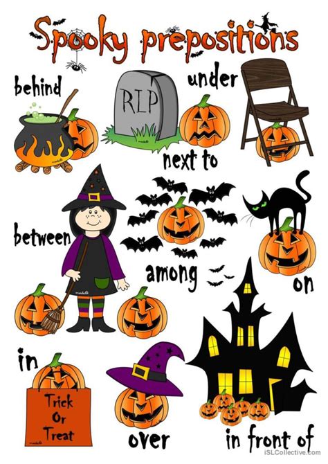 Spooky Prepositions Of Place Picti English ESL Worksheets Pdf Doc