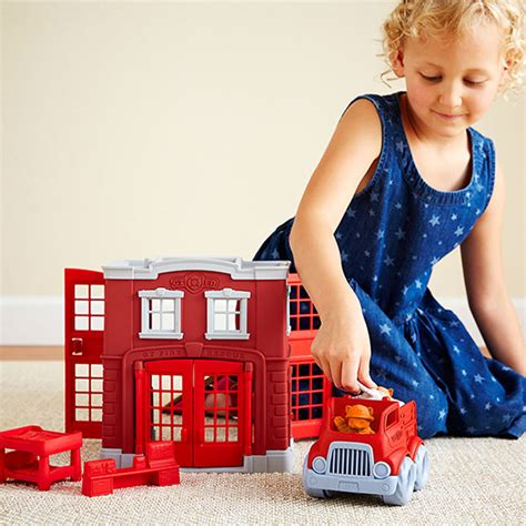 Toy Remote Control Play Vehicles Fat Brain Toys Fire Station Playset