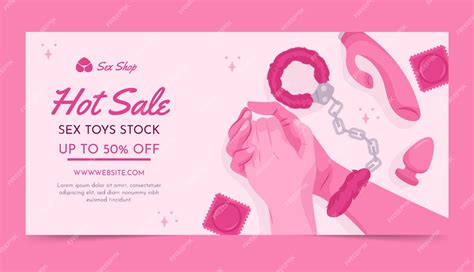 Premium Vector Hand Drawn Sex Toys Horizontal Banner