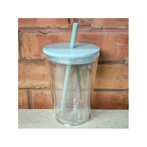 Lets Get Crafty Wholesale 16oz Clear Double Wall Tumbler Mint