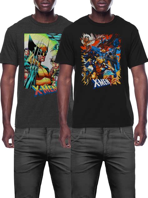 Marvel Mens And Big Mens X Men Graphic T Shirt 2 Pack Size S 3xl