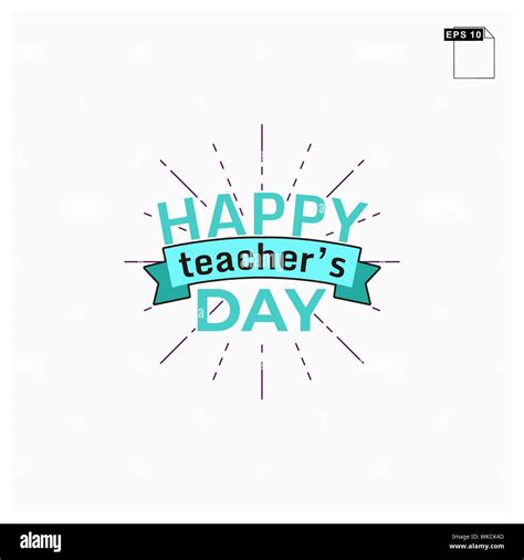 Moment Happy Teachers Day Lettering Art Font Stock Vector Image And Art