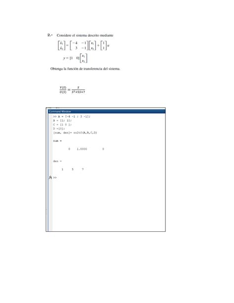 SOLUTION Ejercicio Resuleto Ecuacion En El Espacio De Estado Y
