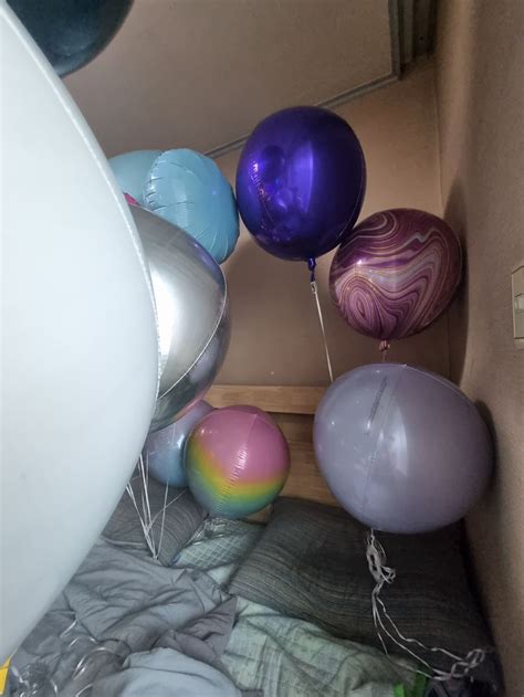 I Love Sleeping With Helium Filled Anagram Orbz Mylar Balloons On My