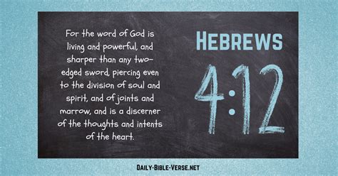 Daily Bible Verse Truth Hebrews 412 Nkjv