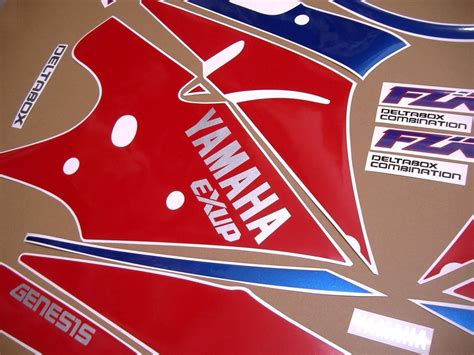 Yamaha Fzr 1000 Exup 3le 1993 Decal Set White Red Blue Version Moto