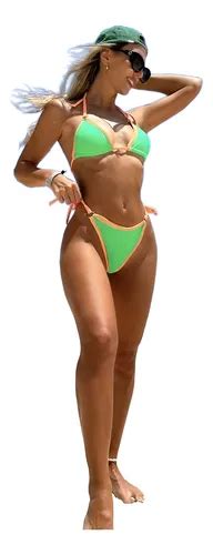 Bikini Less Altea Lulibikinis Verde Y Naranja Para Adultos Verde Envío gratis