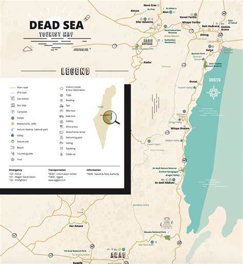 Dead Sea Map - GoDeadSea.com