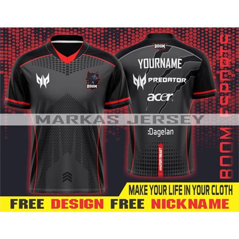 Jual Jersey Baju Kaos Boom Esports Mobile Legends Freefire Pubg