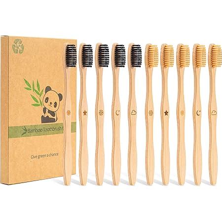 Amazon Virgin Forest Bamboo Toothbrushes 8 Pcs Soft Bristle