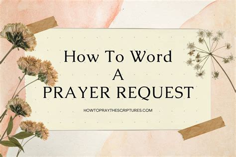 How To Word A Prayer Request